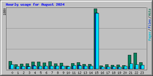 Hourly usage for August 2024