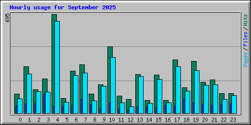 Hourly usage for September 2025
