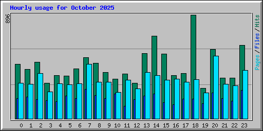 Hourly usage for October 2025