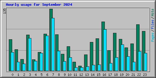 Hourly usage for September 2024