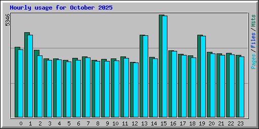 Hourly usage for October 2025