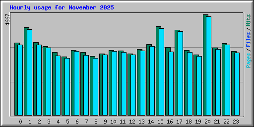 Hourly usage for November 2025