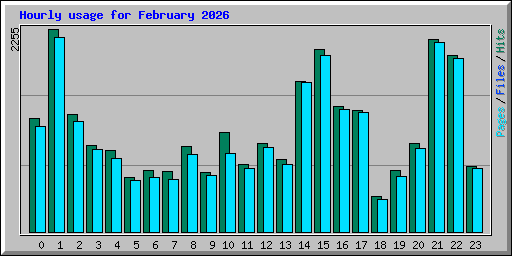 Hourly usage for February 2026