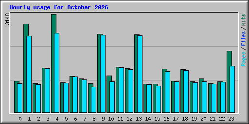 Hourly usage for October 2026